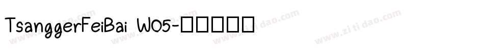 TsanggerFeiBai W05字体转换